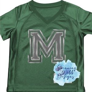 “M” Hunter Green Jersey YM